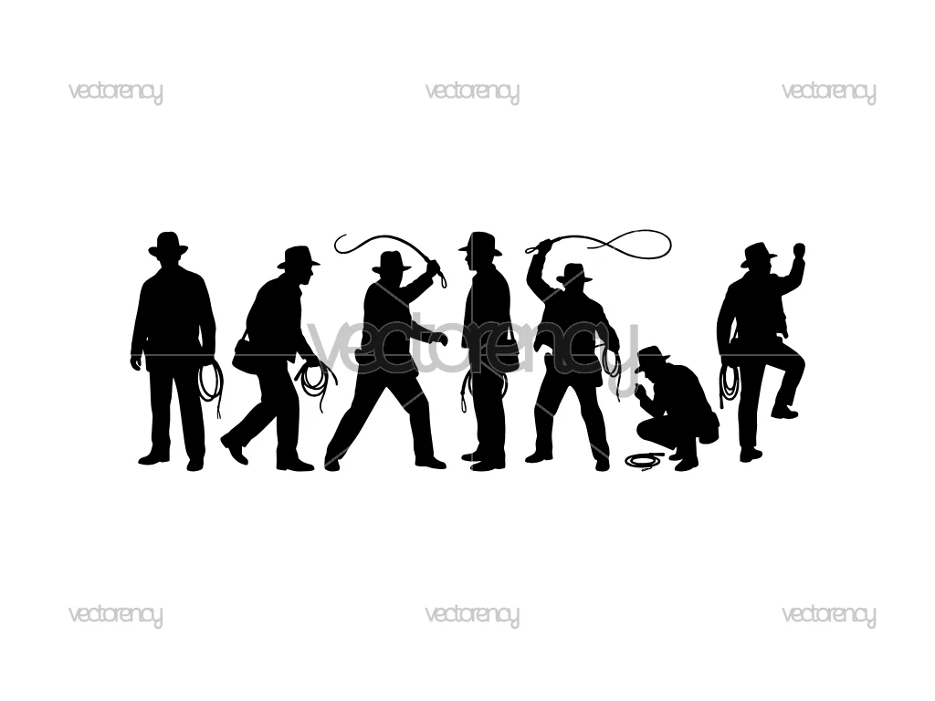 Indiana Jones Silhouette SVG