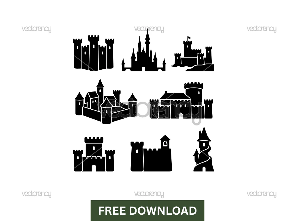 Castle Silhouette SVG Free