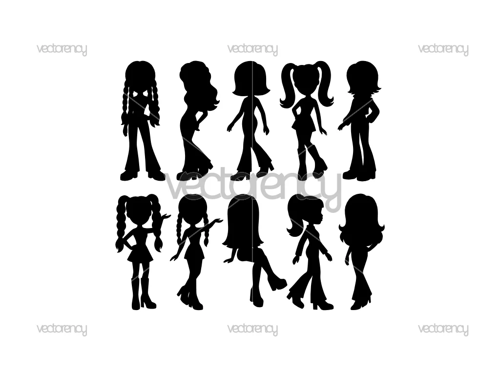 Bratz Doll Silhouette SVG Vector Image PNG