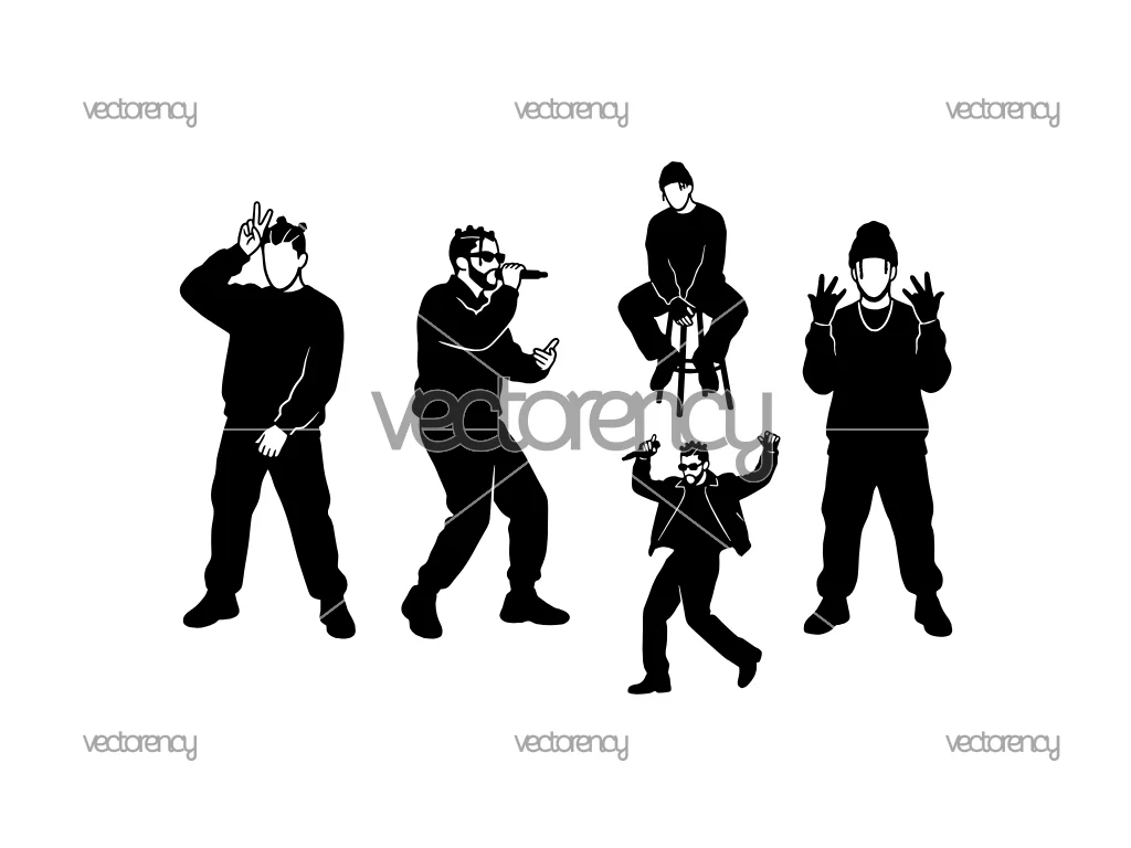 Bad Bunny Silhouette Illustration Vector SVG