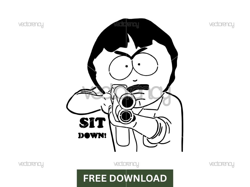 South Park SVG Randy Marsh Black Cut File Free Download
