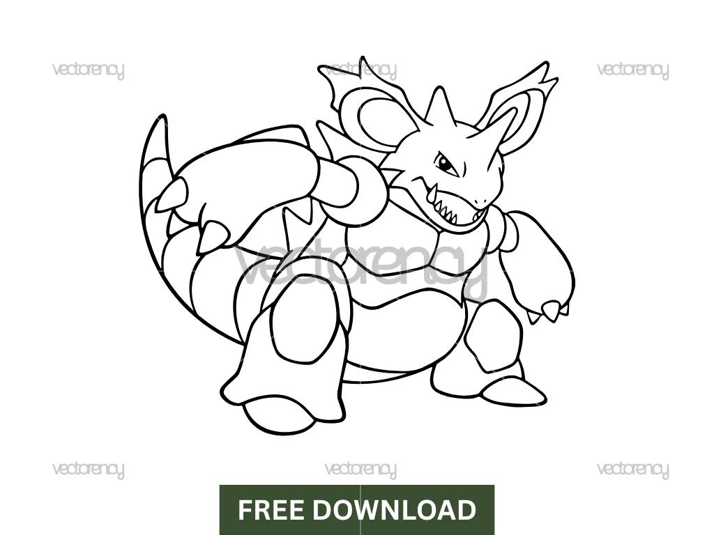 Nidoking Pokemon Free SVG