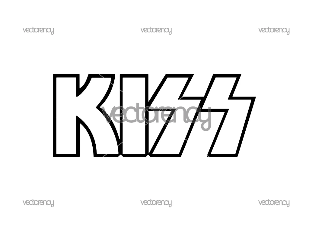 KISS Outline Logo SVG