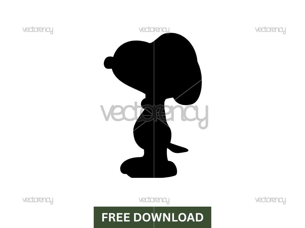 Snoopy Cut File Silhouette Image