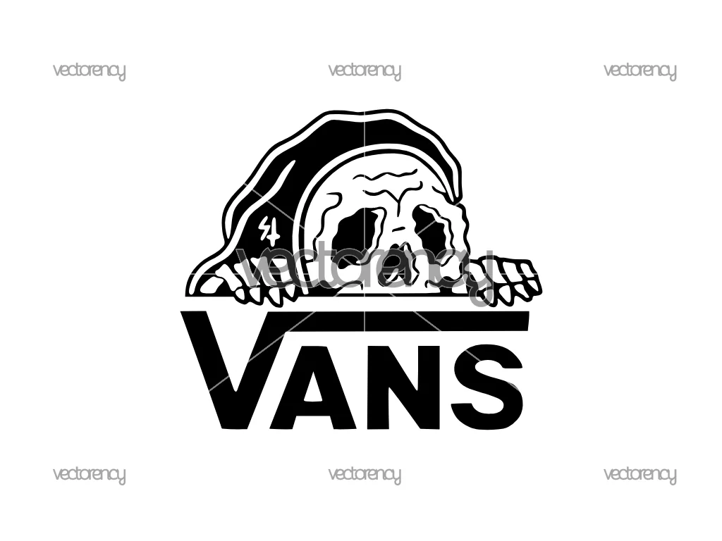 Vans Skull Peeking SVG Vector