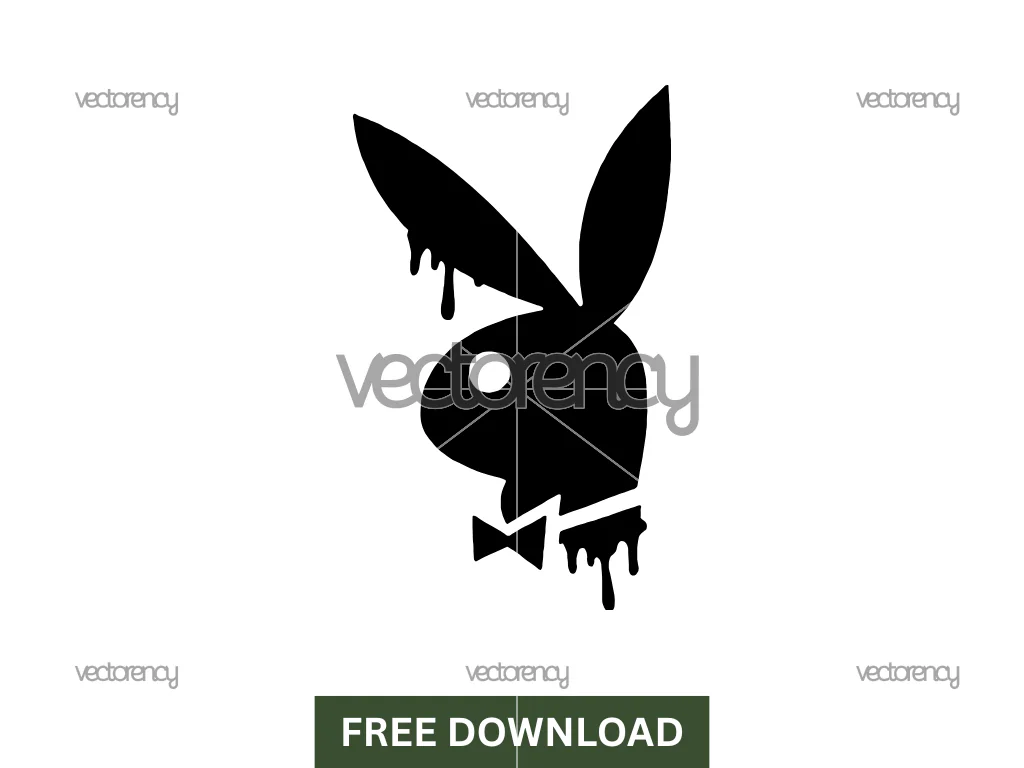 Playboy Logo Symbol Drip Vector SVG Free