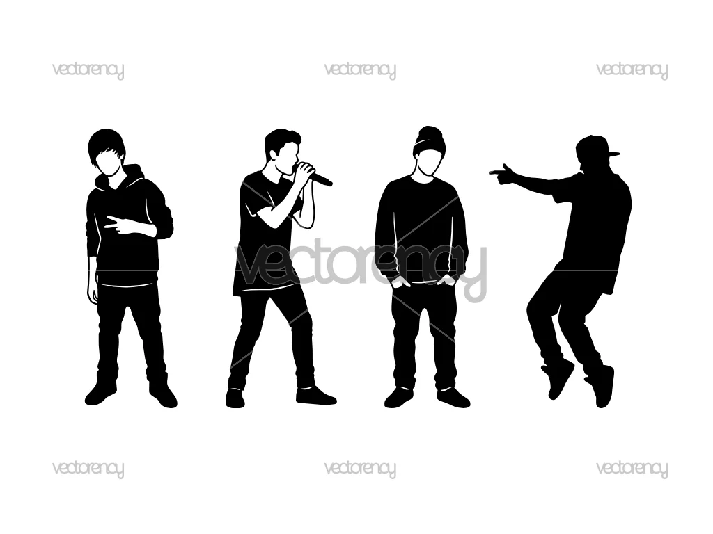 Justin Bieber Silhouette SVG Vector