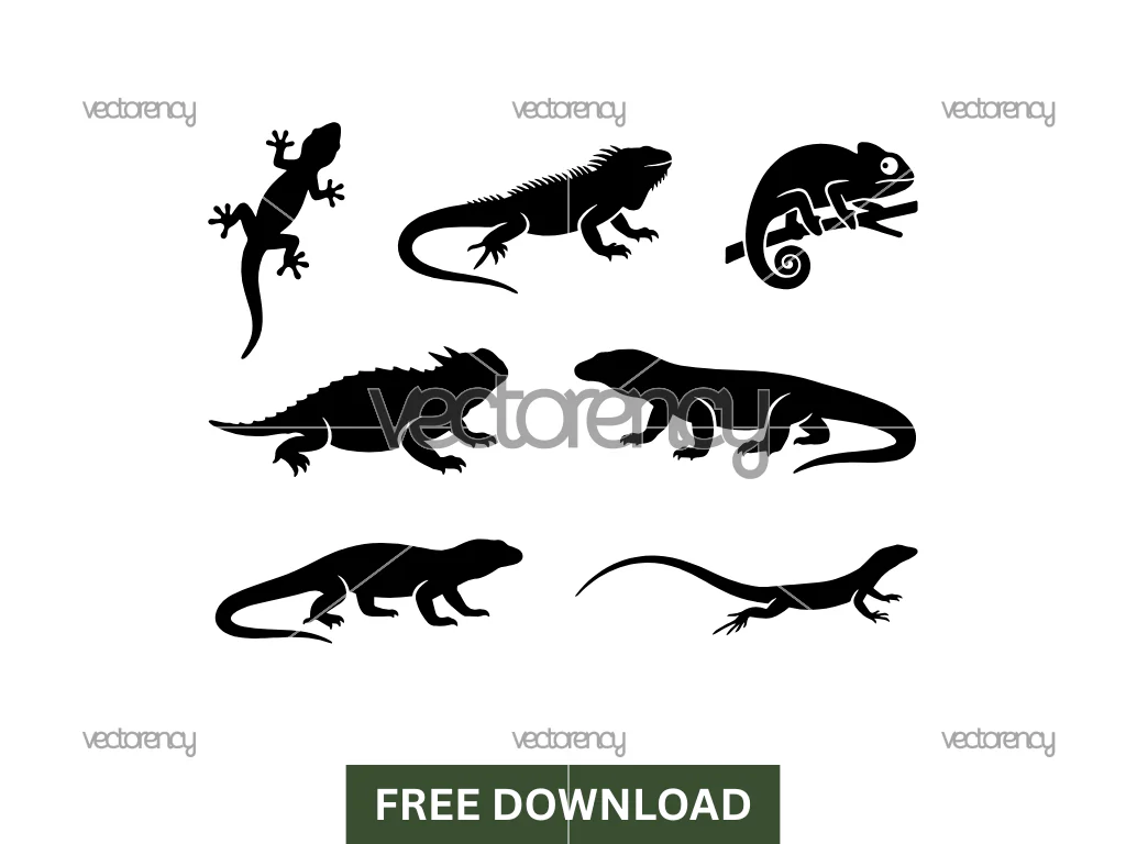 Lizard Silhouette Vector