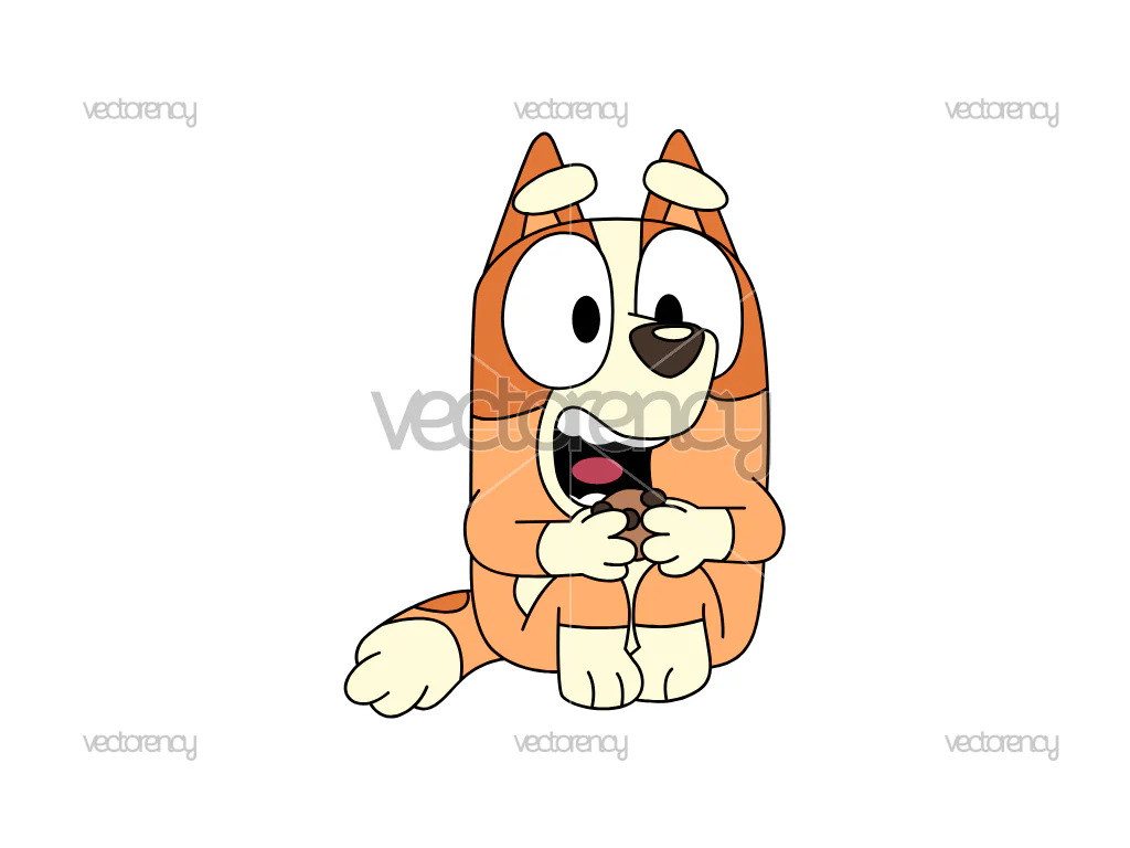 Bingo Eat Cookie Cartoon SVG PNG EPS