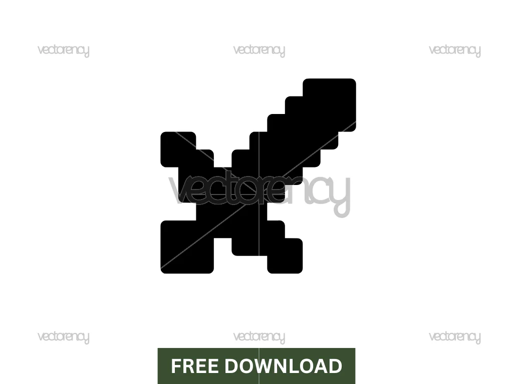 Free Minecraft Sword SVG