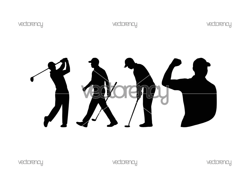 Tiger Woods Silhouette Vector SVG