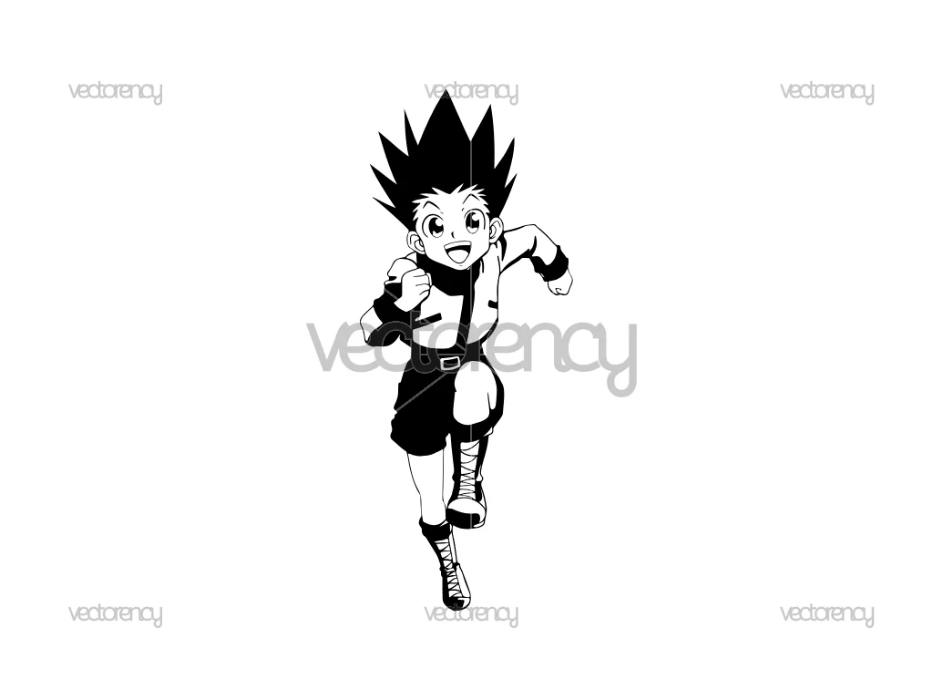 Gon Freecss 2 Hunter x Hunter Vector Image SVG Anime