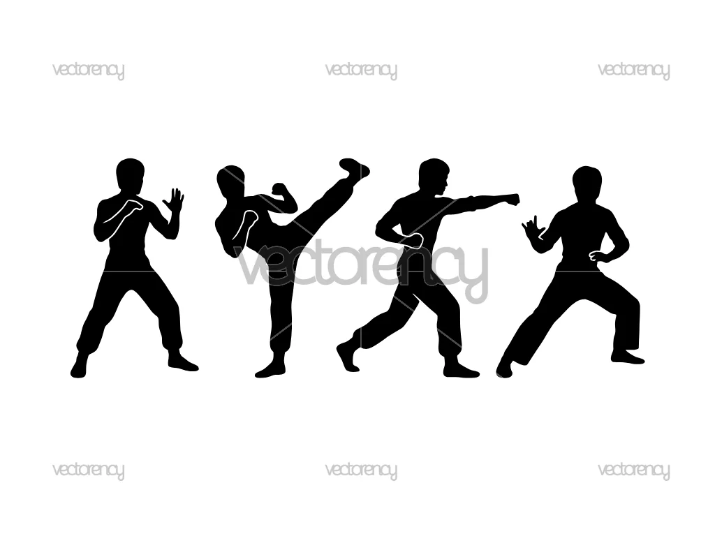 Bruce Lee Silhouette Vector SVG
