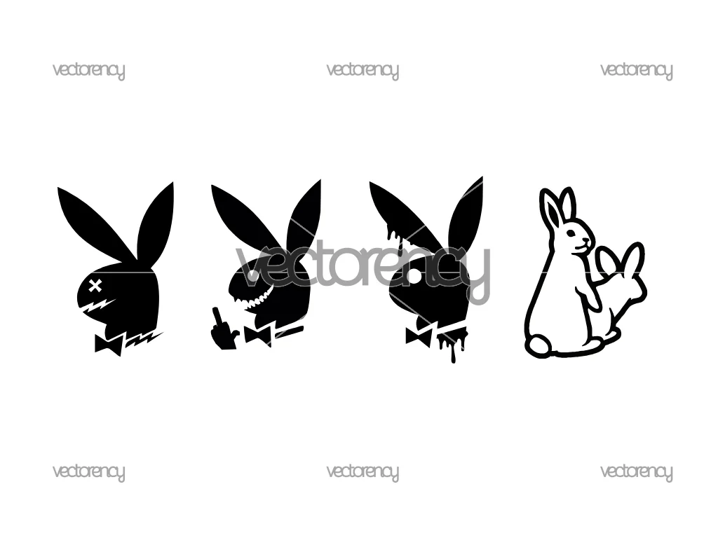Rabbits Playboy SVG