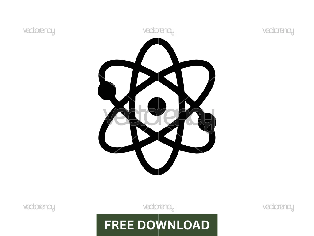 Atom Science Clipart SVG Free