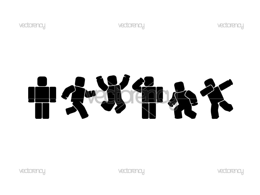 Roblox Silhouette SVG Cricut File Sticker Project
