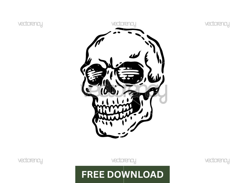 90s Undergrounds Hacker Skull Vector Free