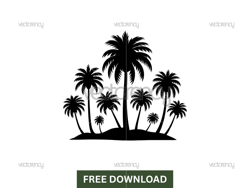 Palm Tree Silhouette SVG Free