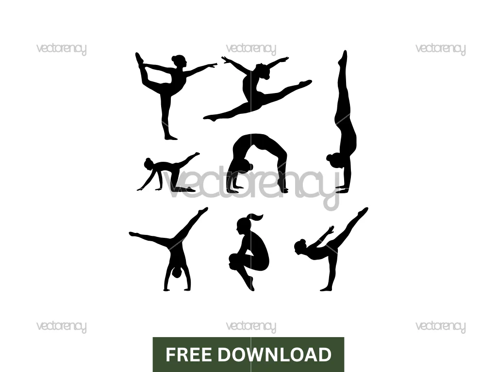 Free Gymnastic Silhouettes SVG Cricut