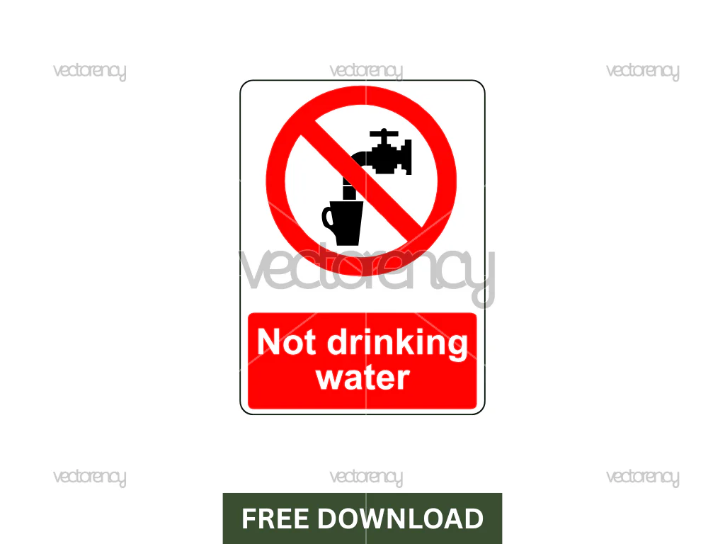 Not Drinking Water Sign Vector Free Download