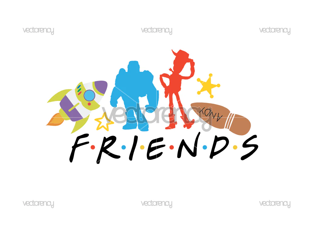 Andy Buzz Toy Story Friends SVG Instant Download