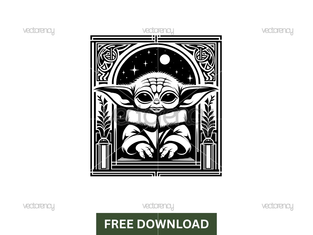 Baby Yoda SVG Free