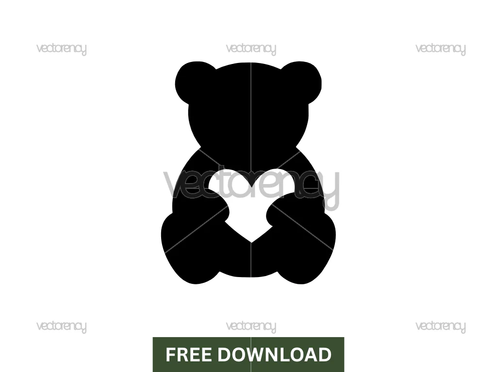 Bear Holding Love SVG