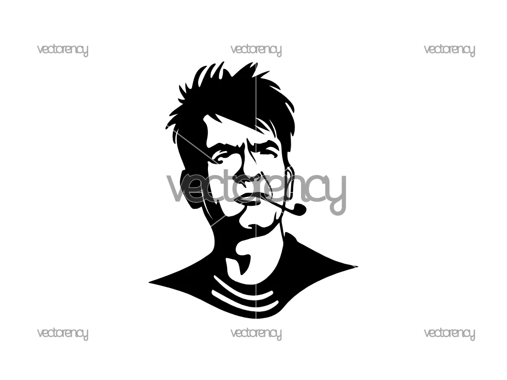 Charlie Sheen SVG Vector
