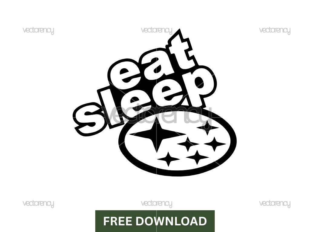 Eat Sleep Subaru SVG Free