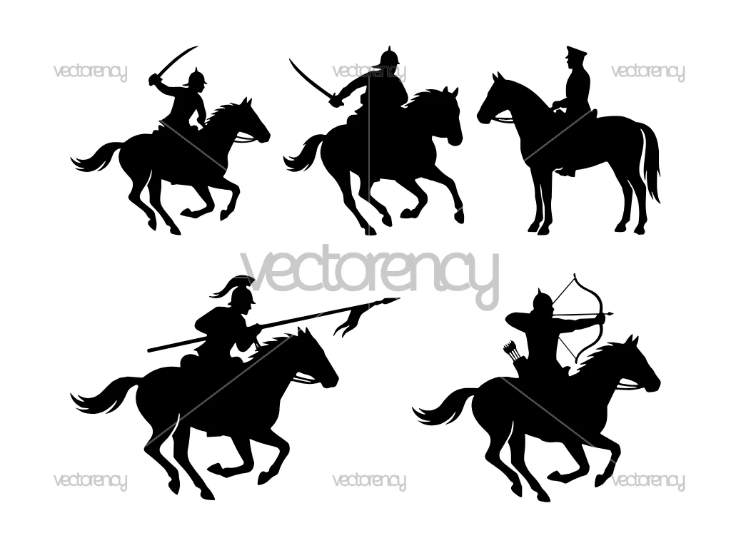 Silhouette Cavalry SVG Cut Files
