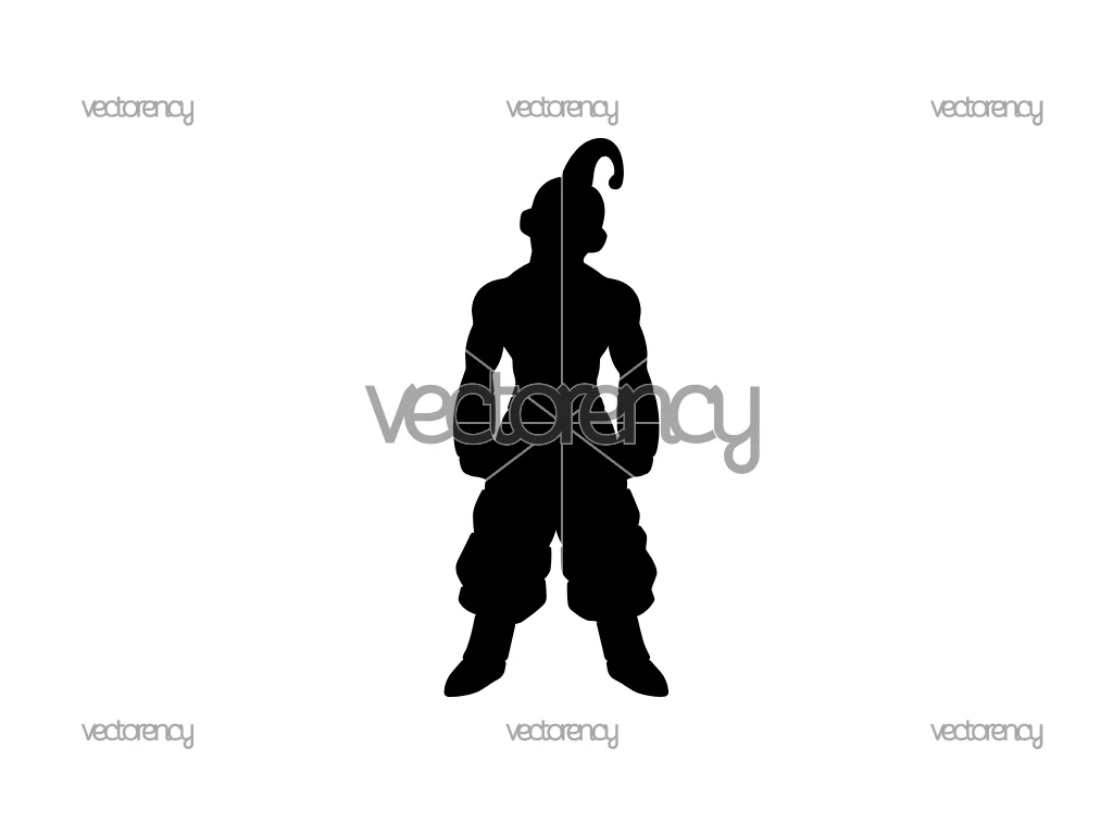 Kid Buu silhouette Dragon Ball Z SVG