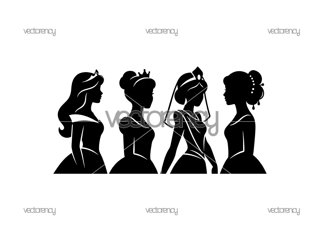 Princess Silhouette SVG