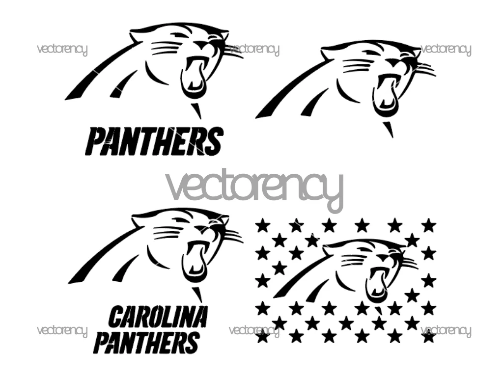4 Carolina Panthers Cut File Stencil Download SVG Painting