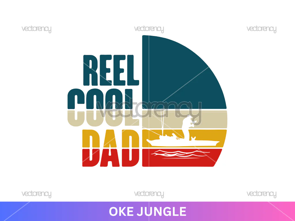 Retro Fishing SVG Reel Cool Dad