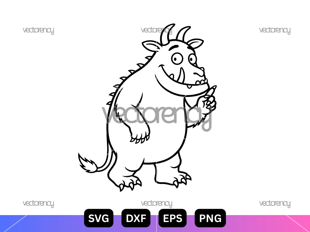 The Gruffalo SVG Outline PNG EPS DXF File