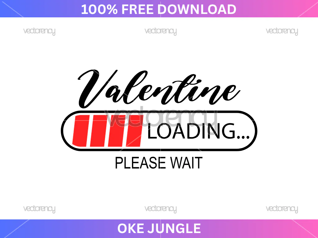 Valentine Loading Please Wait SVG Free