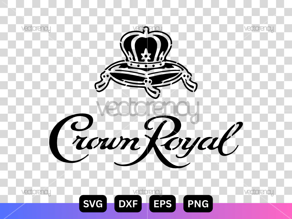Crown Royal Logo Cut File DXF PNG EPS SVG