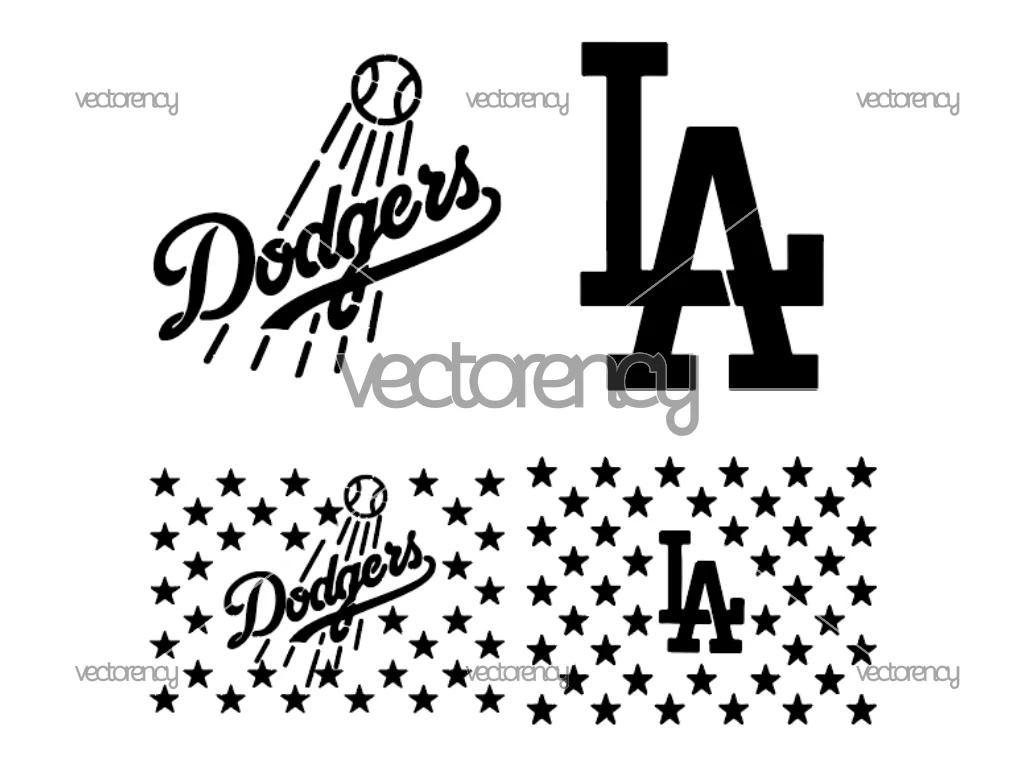 4 La Dodgers SVG Cut Files Cricut PNG Vector EPS Baseball Sport Logo