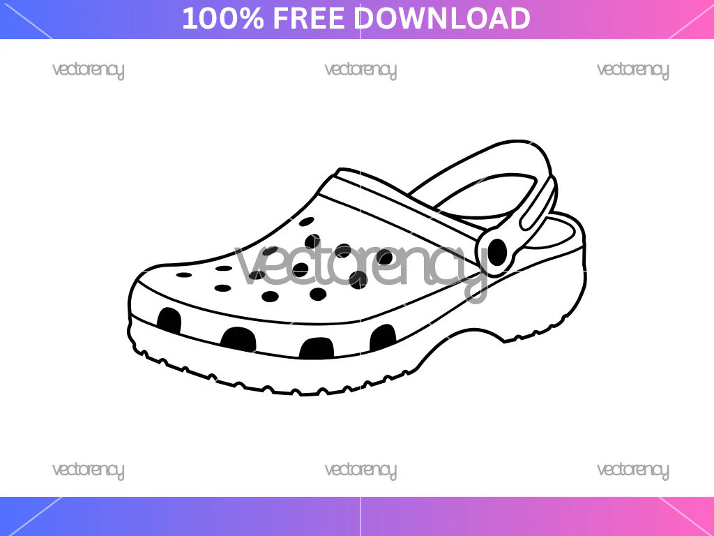 Croc Shoe SVG Free