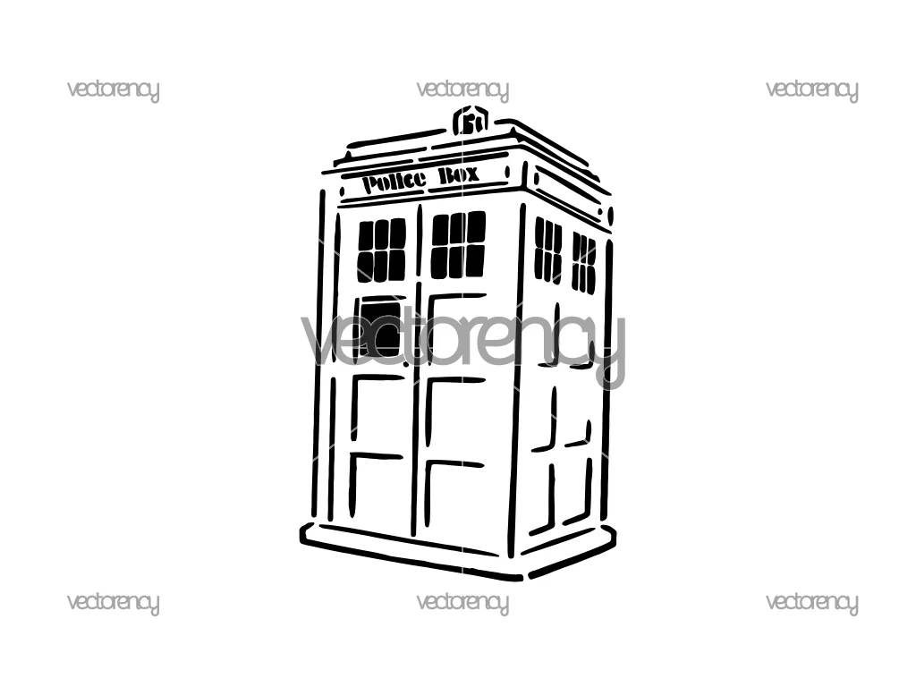 Police Box SVG Cut File