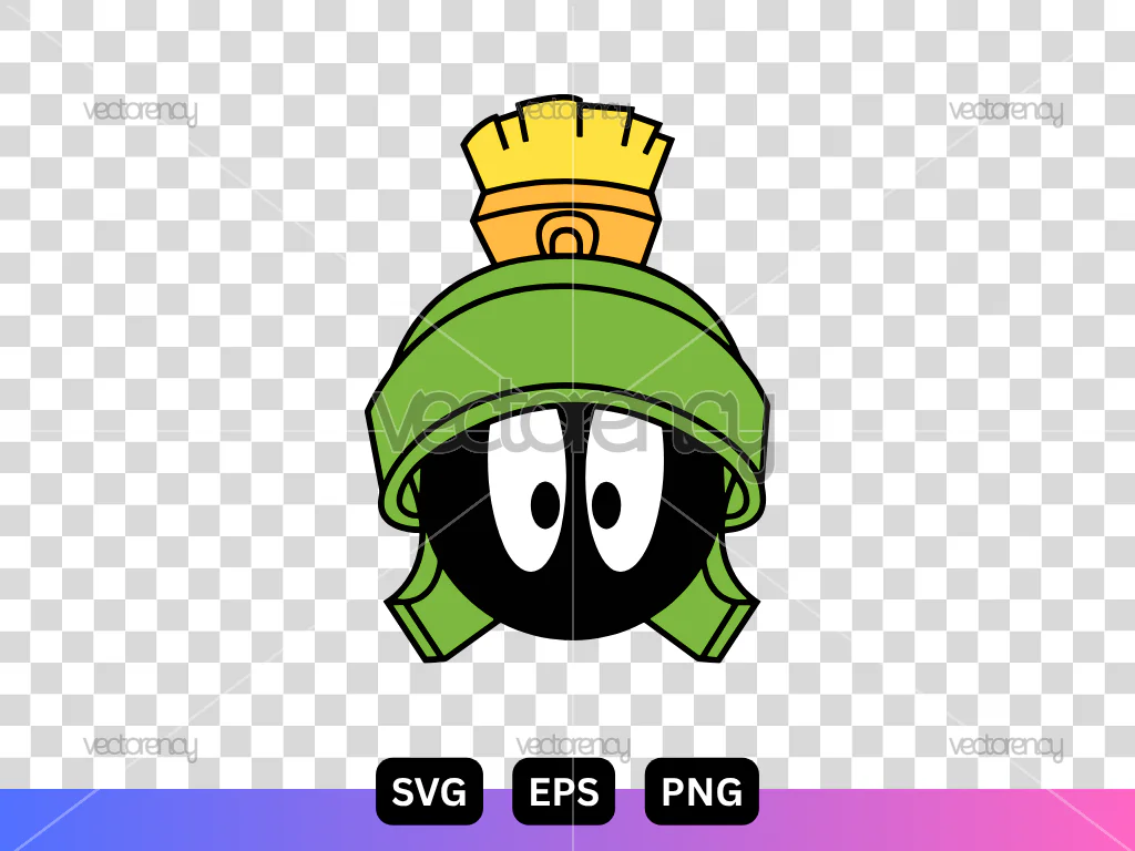 Marvin The Martian Head Cartoon Vector SVG PNG