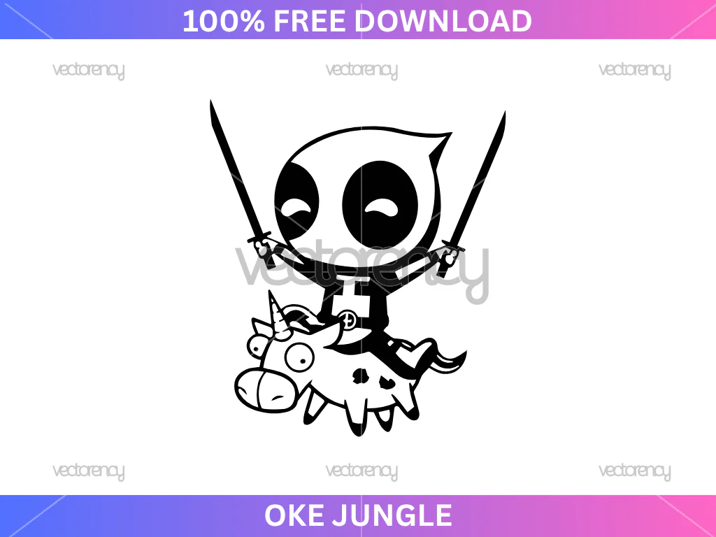 Cartoon Deadpool SVG Symbol Free