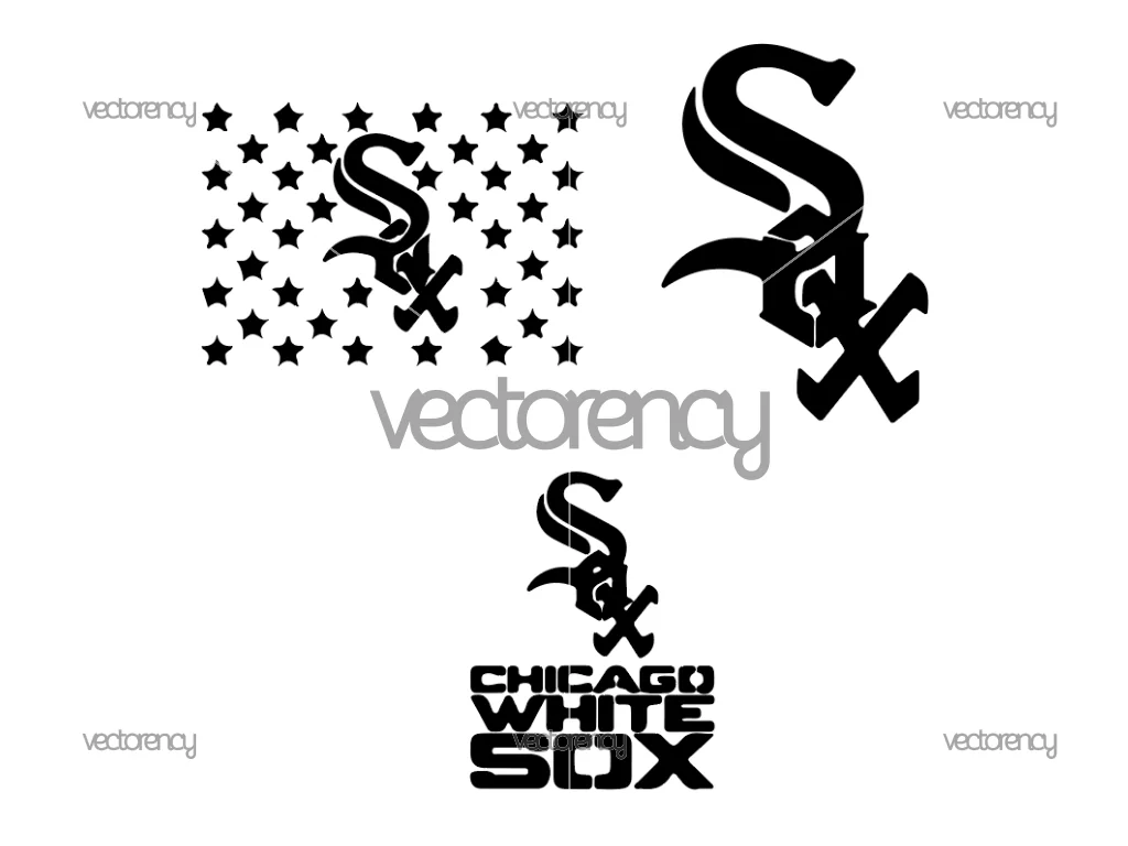 Chicago White Sox SVG Cut File, MLB Baseball Vector, White Sox Digital Download, Cricut & Silhouette