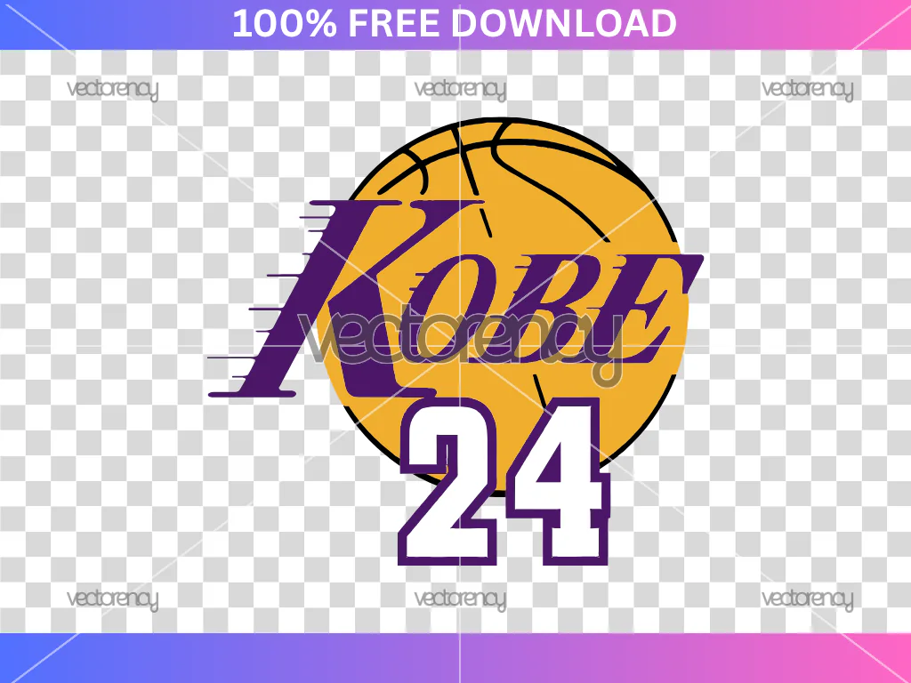 Kobe 24 Lakers Free Download SVG