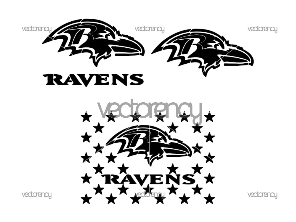 Baltimore Ravens Stencil, Ravens Logo Cut File, NFL Football Stencil for DIY, Crafts, Painting