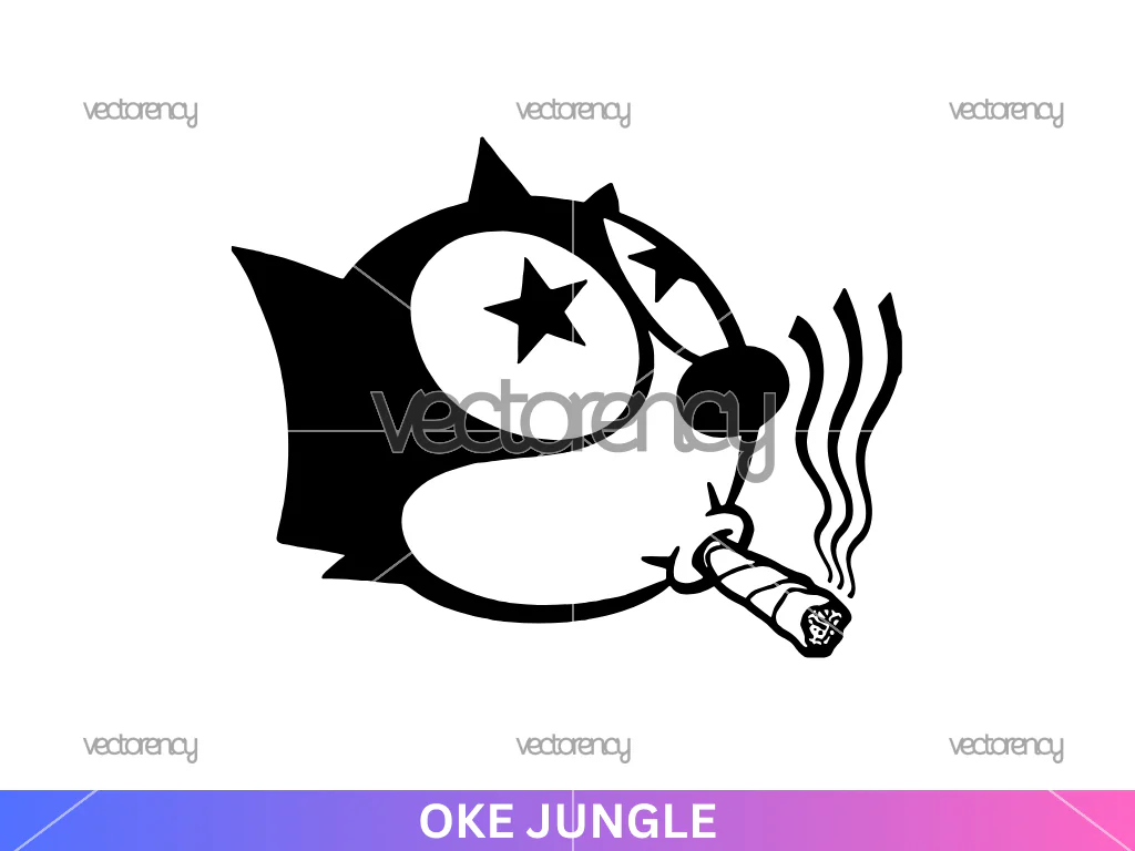 Cool Cat Smoke SVG