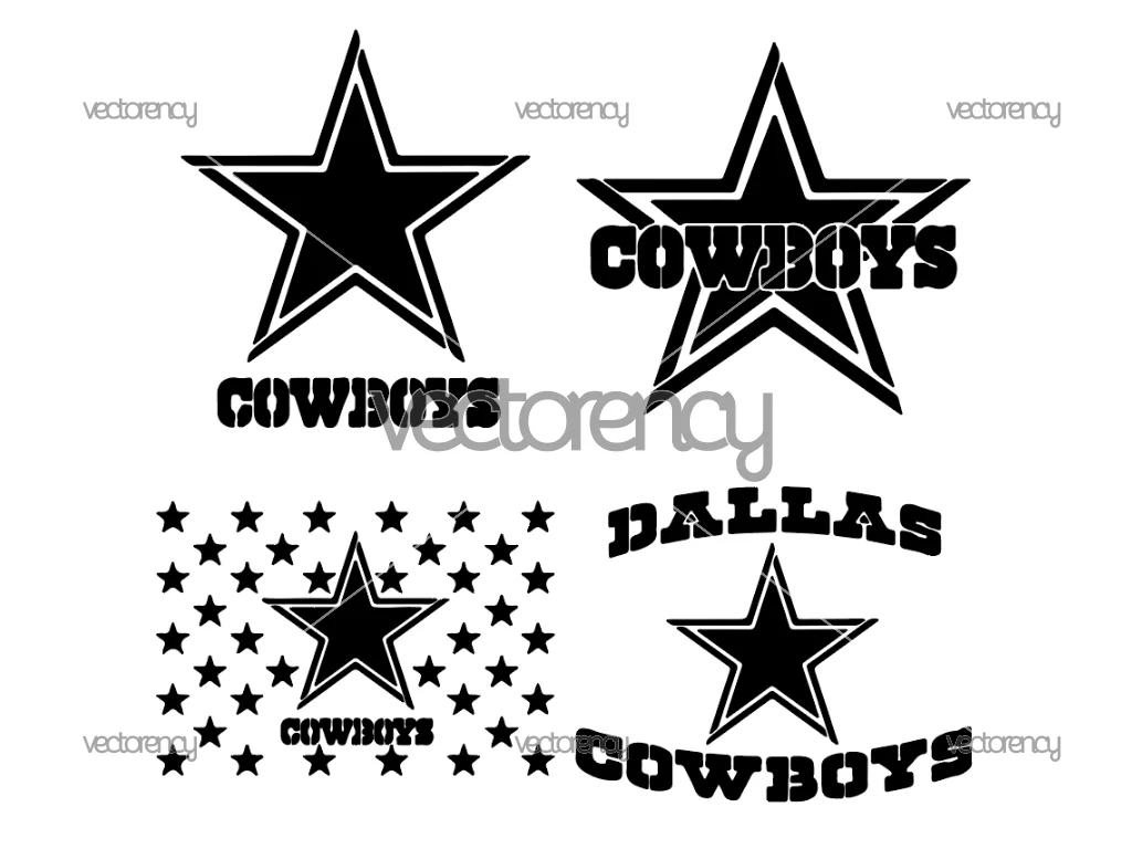 Dallas Cowboys SVG, NFL Football Cut File, Cowboys Vector Design, Cricut & Silhouette