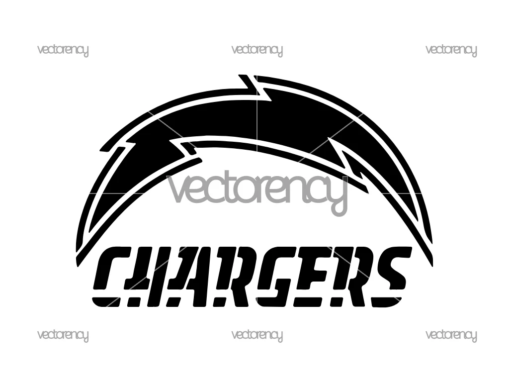 LA Los Angeles Chargers Logo Stencil Download