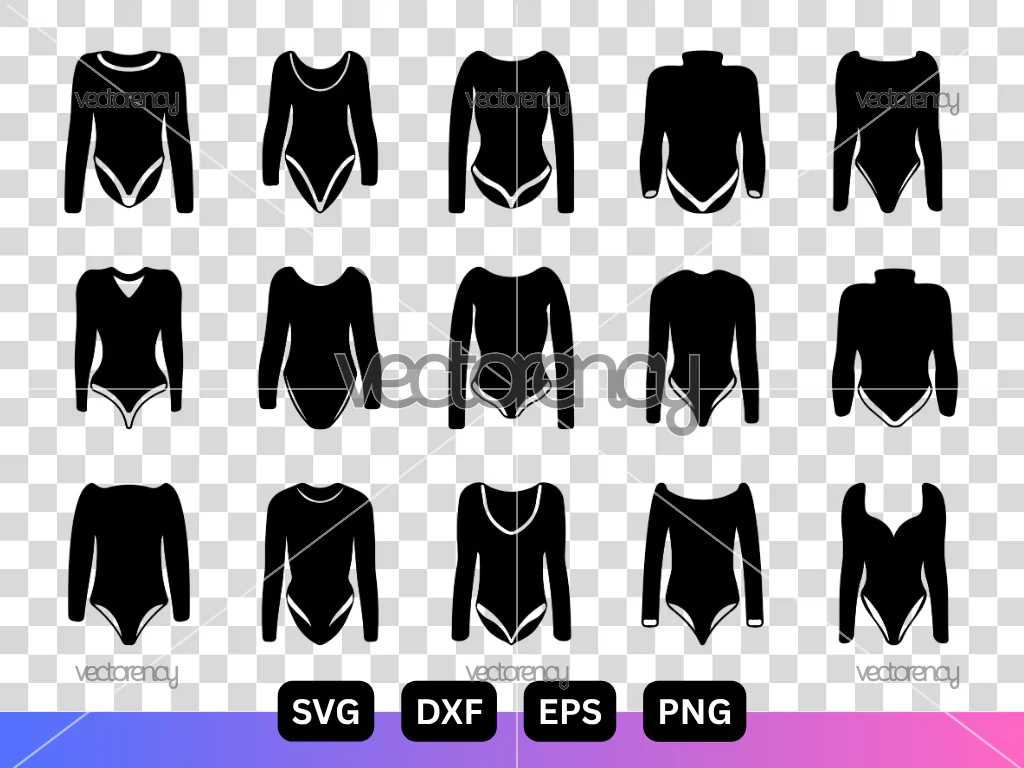 Womens Swimsuit SVG, Swimwear Silhouette