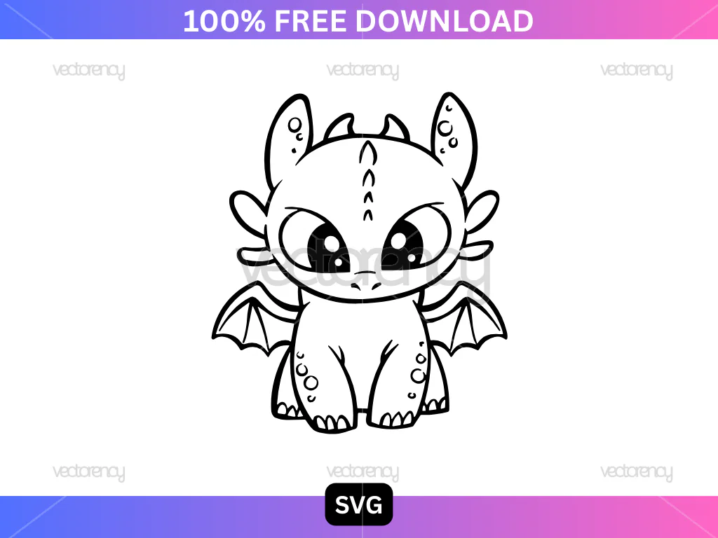 Toothless Dragons SVG Free